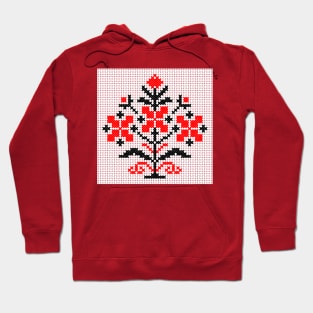 Copy of White and red Belarus ornament Hoodie